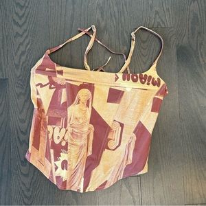 miaou brown lace up corset